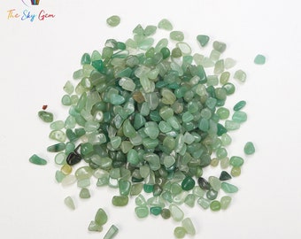 Fragmentos de cristal de aventurina verde sin perforar, fragmentos de piedras preciosas al por mayor, cristales pequeños a granel para manualidades con resina y fabricación de velas.