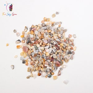 Natural Mexican Agate Crystal Chips Bags - Undrilled Mexican Agate Gemstone Chips