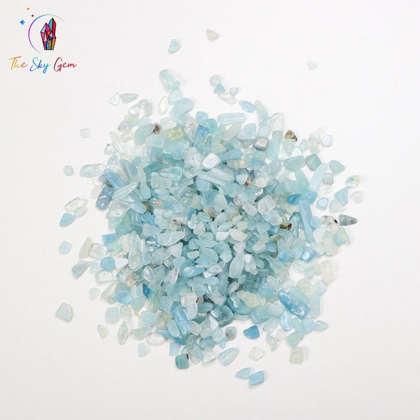 Natural Aquamarine Crystal Chips - Bulk Aquamarine Gemstone Chips - American Seller