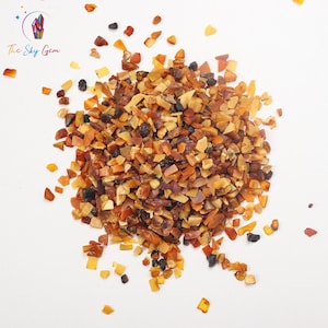 Natural Amber Crystal Chips Bags - Undrilled Amber Gemstone Chips