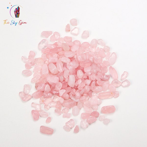 Natural Rose Quartz Crystal Chips Bags - Undrilled Rose Quartz Gemstone Chips