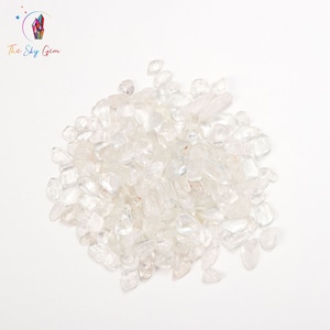 Natural Clear Quartz Crystal Chips Bags - Undrilled Clear Quartz Gemstone Chips