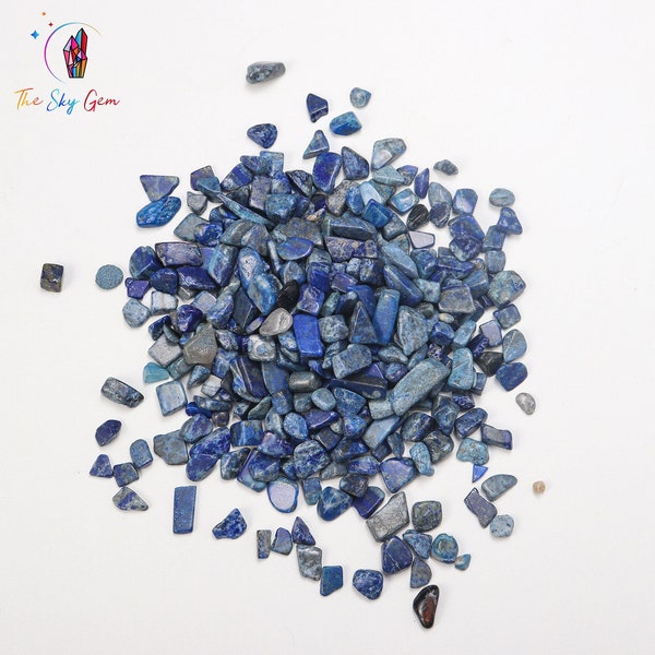 Natural Lapis Lazuli Crystal Chips Bags - Undrilled Lapis Lazuli Gemstone Chips