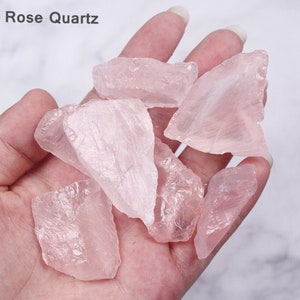 Natural Rough Rose Quartz Crystal Chunks - Raw Natural Gemstones - Raw Healing Crystal