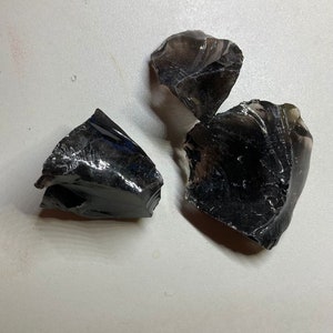 Natural Rough Black Obsidian Crystal Chunks, Raw Natural Gemstones , Raw Healing Crystal - American Seller -
