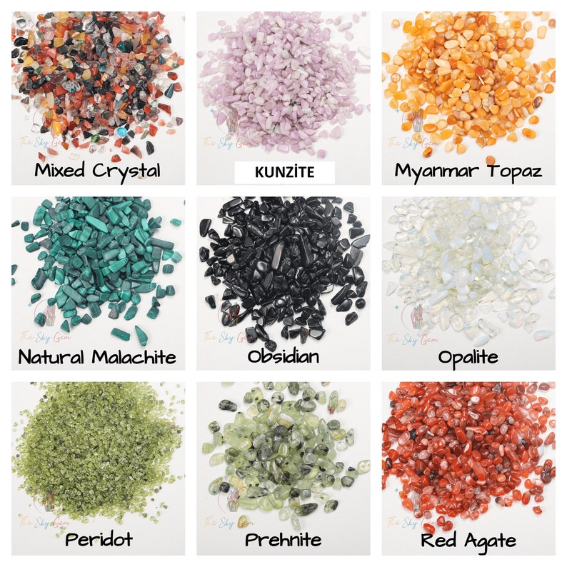 Crystal Chips Bags, Over 50 Different Kind of Gemstone Chips American Seller image 5