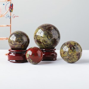 Natural Dragon Blood Sphere - Dragon Blood Ball - Undrilled Dragon Blood Crystal Ball - Dragon Blood Healing Crystal