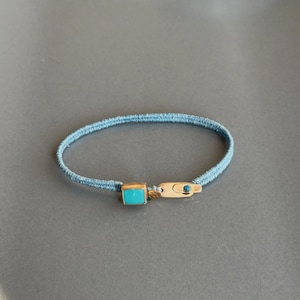 Didyma Unisex Bracelet, Handmade Jewelry Design, Turquoise, Gold-plated Silver, Bronze, Best Gift