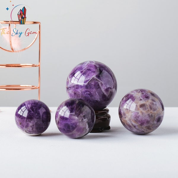 Natural Amethyst Sphere - Amethyst Ball - Undrilled Amethyst Crystal Ball - Amethyst Healing Crystal