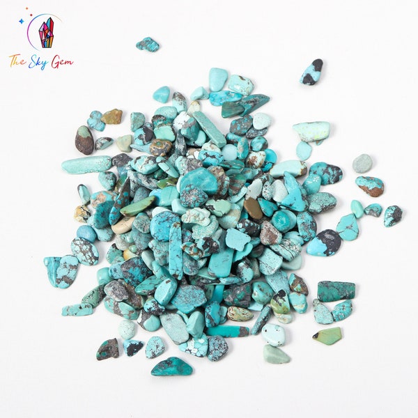 Natural Turquoise Crystal Chips Bags - Undrilled Turquoise Gemstone Chips