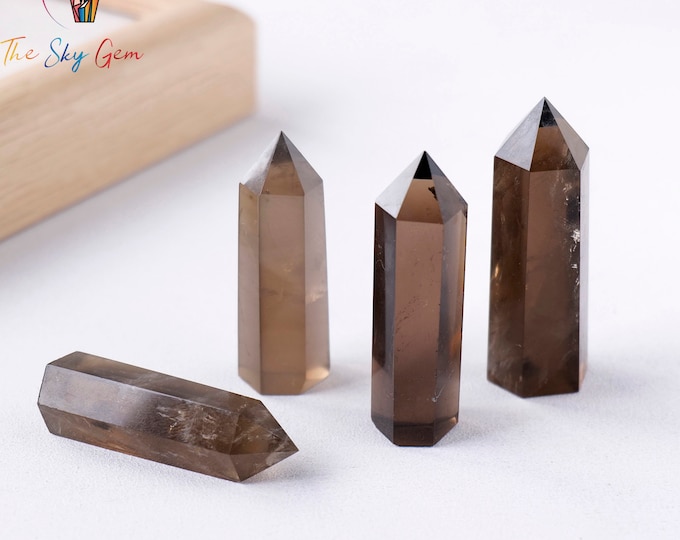 Smokey Quartz Crystal Point - Smokey Quartz Crystal Tower - Crystal Obelisk - Healing Wand