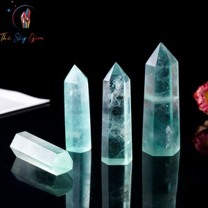 Green Fluorite Crystal Point - Green Fluorite Crystal Tower - Crystal Obelisk - Healing Wand