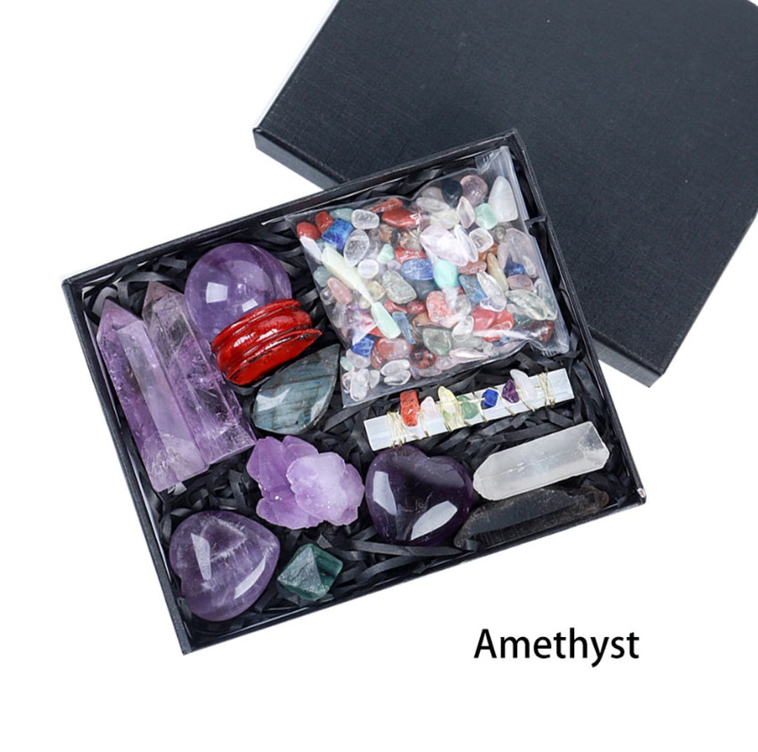 Natural Crystal Set - Healing Gemstone Collection - Reiki Crystal ...