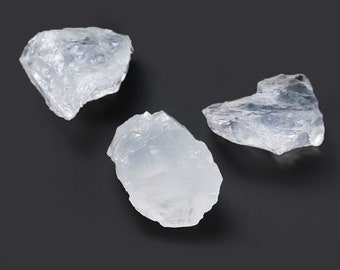 Trozos de cristal de cuarzo transparente áspero natural - Piedras preciosas naturales crudas - Cristal curativo crudo