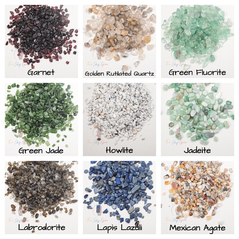 Crystal Chips Bags, Over 50 Different Kind of Gemstone Chips American Seller image 4