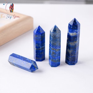 Lapis Lazuli Crystal Point - Lapis Lazuli Crystal Tower - Crystal Obelisk - Healing Wand