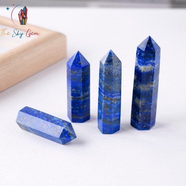 Lapis Lazuli Crystal Point - Lapis Lazuli Crystal Tower - Crystal Obelisk - Healing Wand