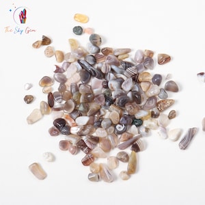 Natural Persian Agate Crystal Chips Bags - Undrilled Persian Agate Gemstone Chips