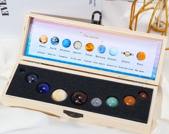 Crystal Sphere Solar System, Gemstone Ball Nine Planets of the Solar System