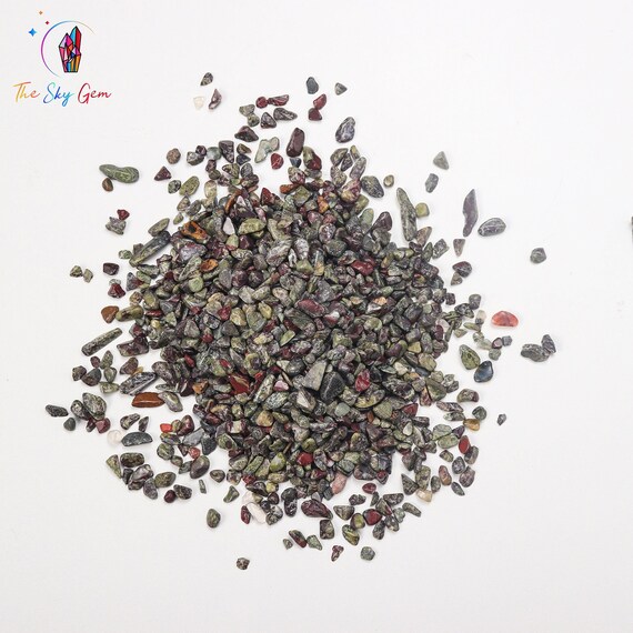 thumbnail image 2 of Dragons Blood Jasper Crystal Chips - Tumbled Nuggets, No Hole, 2-9mm For Bottles & Jewelry Making 2 of 4