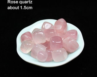 Rose Quartz Crystal Cubes - Tumbled Stone - Polished Stone - Pocket Stone