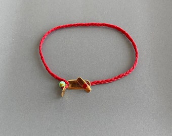 Bronzie Red Bracelet - Unisex Handmade Bracelet - Handmade Jewelry