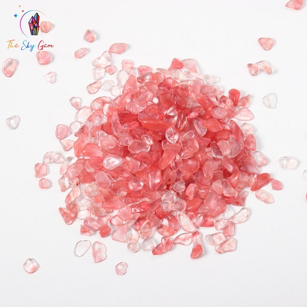 Natural Watermelon Crystal Chips Bags - Undrilled Watermelon Crystal Gemstone Chips