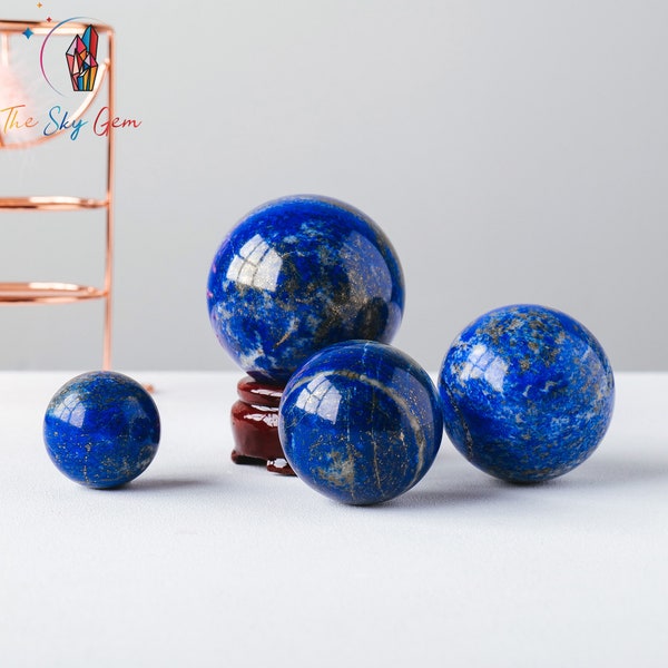 Natural Lapis Lazuli Sphere - Lapis Lazuli Ball - Undrilled Lapis Lazuli Crystal Ball - Lapis Lazuli Healing Crystal