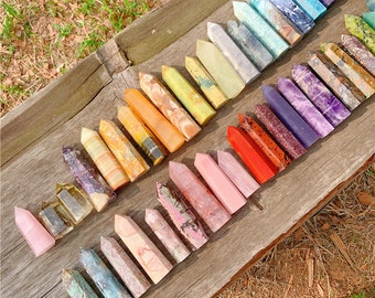 Natural Crystal Points - Crystal Tower - Crystal Obelisk - Healing Wand