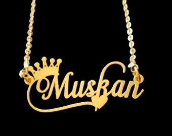 Buy Name Necklace Gold Online In India 