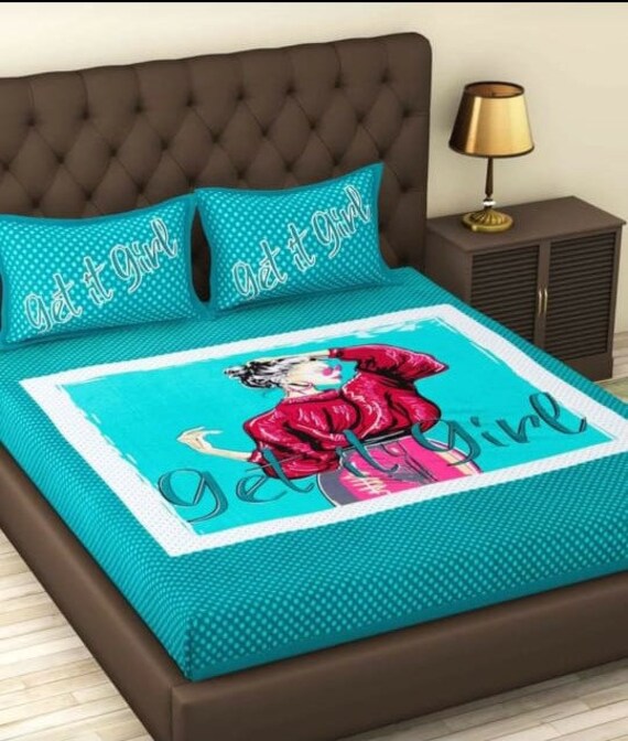 Barbie Girl bed sheets set Bedsheet Mandala Cotton Bedsheet | Etsy