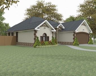 CD 220B-house floor plan-1,965 sqft-3 bedroom, 2 bath, 1 story, Traditional