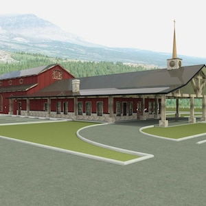 CHR-102-CHURCH PLAN-6,128 sqft. 1 story, barn style image 1