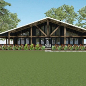 Brn04G-house floor plan-2,689 sqft-3 bedroom,2.5 bath, 1 story,barn style barndominium