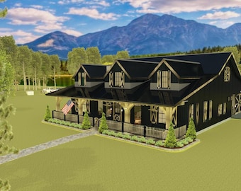 CD 240-house floor plan-1,819 sqft-3 bedroom,2 bath, 1 story, country style