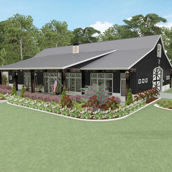 Brn14-house floor plan-2,754-3 bedroom, 3.5 batrh-1 story ranch style barndominium