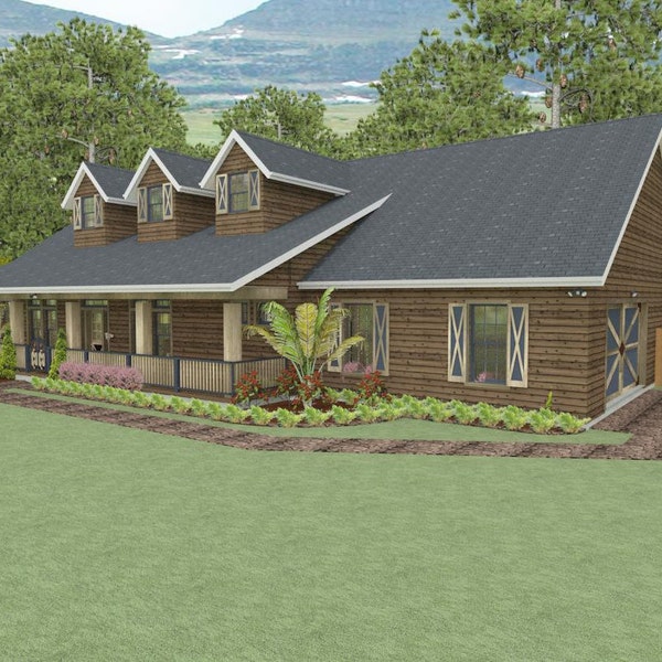 Cd235j-house floor plan-2,628, 3 bedroom, 2.5 bath-1 story country style