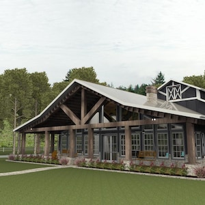 Brn07c-house floor plan-1,975 sqft-4 bedroom,3 bath, 1 story,barn style barndominium image 1