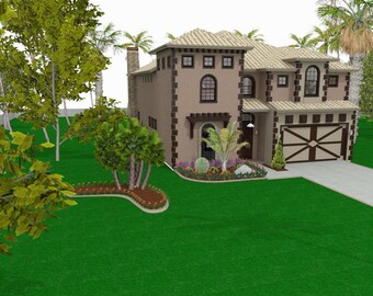 CD 208-house floor plan-3,535 sqft-4 bedroom, 4.5 bath, 2 story, Mediterranean