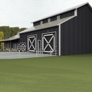 Brn07c-house floor plan-1,975 sqft-4 bedroom,3 bath, 1 story,barn style barndominium image 5