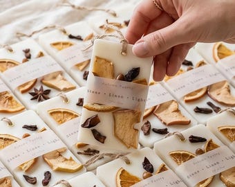 Personalized Wedding Favors | Botanical Wax Sachets | Custom Guest Gifts