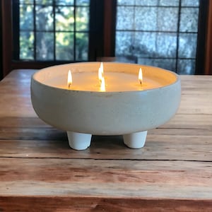 Extra Large Concrete Candle| Beeswax Candle in Concrete Jar| Round Candle| Concrete Candle Jar| Concrete Candle Men| Concrete Candle| Giant