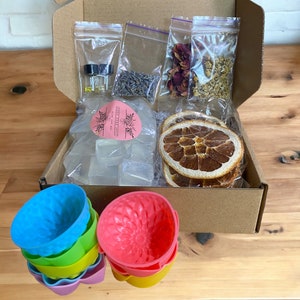 DIY Natural Soap Making Kit: Olive Oil Base, Essential Oils, Botanicals