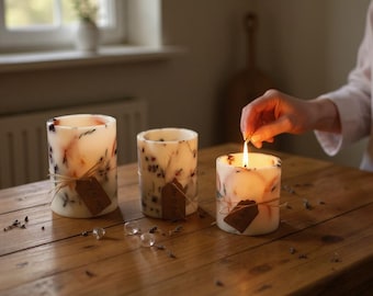 Custom Botanical Keepsake Candles | Handcrafted Wedding & Client Gifts | Personalized Event Candles