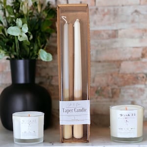 Taper Candle| 2 Colored Pillar Candle | Ombre Pillar Candle Stick| Rustic Pillar Candle Set| Farmhouse Candles| Taper Set| Column Candles|