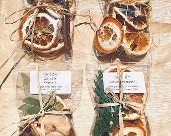 Popurrí artesanal para cocinar a fuego lento en la estufa: pastel de manzana, cítricos y aromas navideños