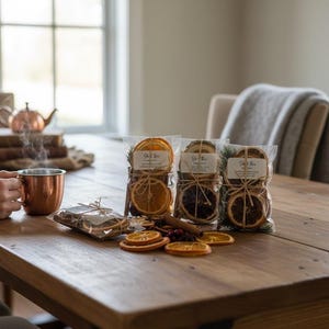 Ręcznie robiony potpourri do gotowania na kuchence: szarlotka, cytrusy, świąteczne zapachy Set of 8 (2 each)