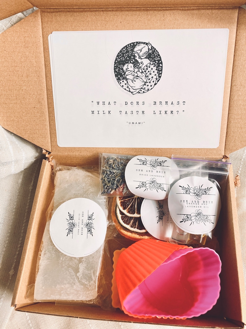 Kit para hacer jabón casero con leche materna: base de aceite de oliva, lavanda y cítricos. imagen 2