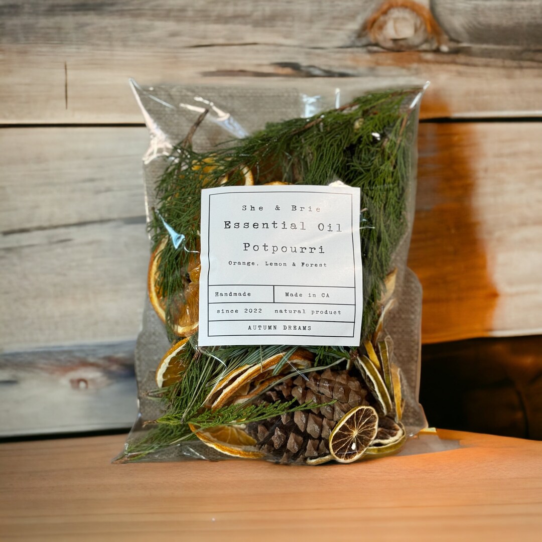 Potpourri Bag Winter Dreams Scent 12oz Handmade Potpourri Essential Oils/ Sachet/ Bowl/ Dried