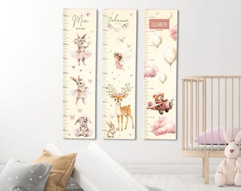 Personalized Height Chart, Wooden Growth Ruler, Nursery Decor, Custom Name, Kids Gift